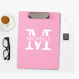 Einfaches Monogramm mit Initiale Klemmbrett