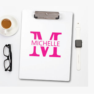 Einfaches Monogramm mit Initiale Klemmbrett