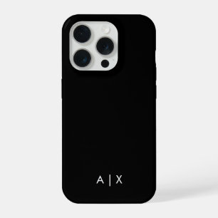 Einfaches Monogramm mit Namen des Paares iPhone 15 Pro Hülle
