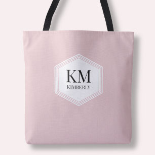 Einfaches Monogramm Rosa Moderne Elegante Benutzer