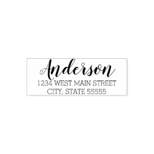 einfaches Monogramm-Rückgabeschema Permastempel