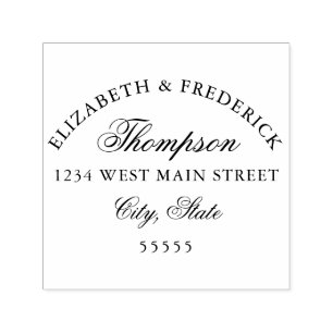 einfaches Monogramm-Rückgabeschema Permastempel