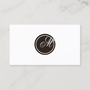 Einfaches Monogramm Visitenkarte