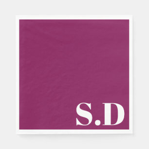 Einfaches Monogramm zur Hochzeit Personalisierte Serviette