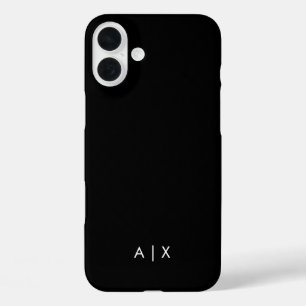 Einfaches monogrammiertes Paar-Name iPhone 16 Plus Hülle