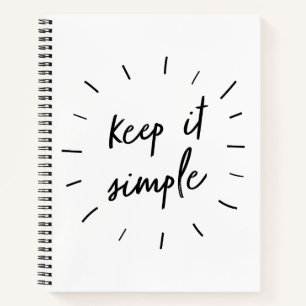 Einfaches Motivierend und inspirierendes Zitat beh Notizbuch
