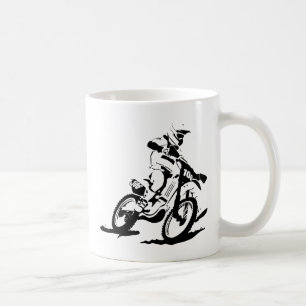 Einfaches Motorcross Fahrrad und Reiter Kaffeetasse