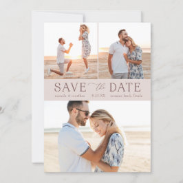 Einfaches Multi-Foto Save the Date Einladung