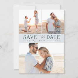 Einfaches Multi-Foto Save the Date Einladung