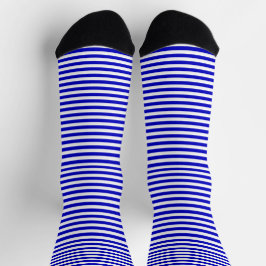 Einfaches Muster für blaue Streifen Socken