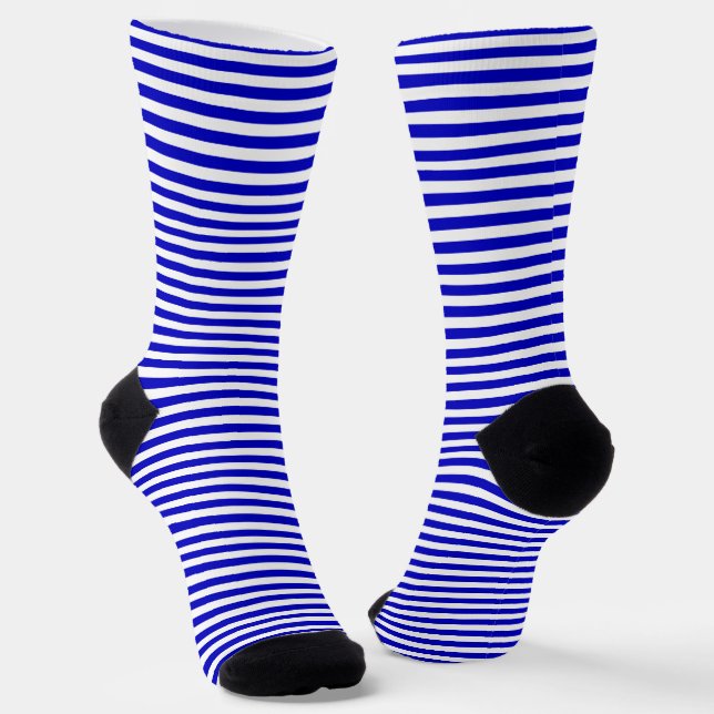 Einfaches Muster für blaue Streifen Socken (Gewinkelt)