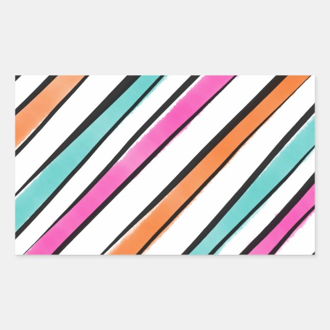 Einfaches Muster für Wasserfarben Rechteckiger Aufkleber (Vorderseite)