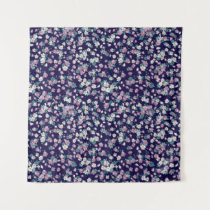 Einfaches, nahtloses Blumenmuster mit hellen Farbt Wandteppich
