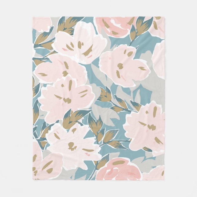 Einfaches nahtloses Muster des handgezogenen Gouac Fleecedecke (Vorderseite)