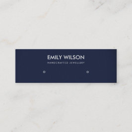 EINFACHES NAVY BLAUE KRAFT STUD EARRING DISPLAY LO MINI VISITENKARTE