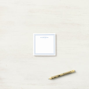 Einfaches Navyblau minimalistisches Monogramm mit  Post-it Klebezettel