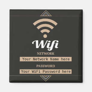 Einfaches Netzwerkkennwort für WiFi Details Magnet