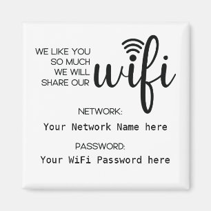 Einfaches Netzwerkkennwort für WiFi Details Magnet