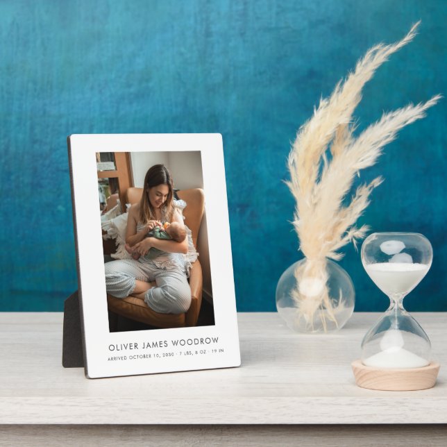 Einfaches neues Baby- und Mama-Foto Fotoplatte (Seite)