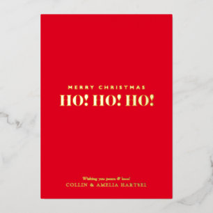 Einfaches Nicht-Foto Ho! Ho! Ho!  Folien Feiertagskarte