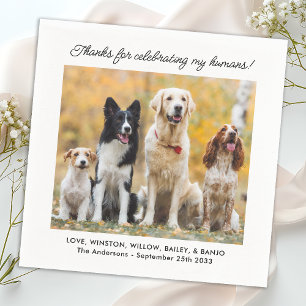 Einfaches Niedlicher Hund Foto Moderne Personalisi Serviette
