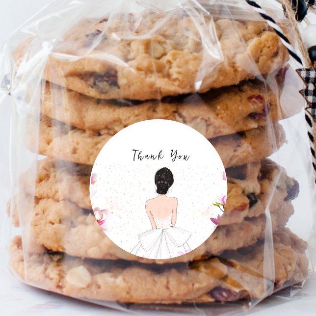 Einfaches niedliches Brautparty Runder Aufkleber (Von Creator hochgeladen)