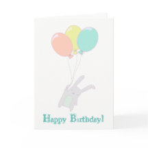 Einfaches niedliches Häschen mit Ballons