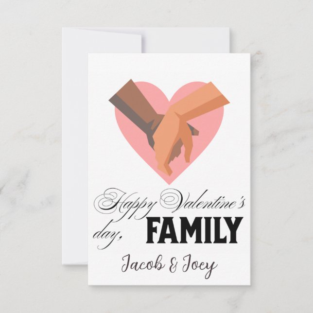 Einfaches Niedliches Herz Happy Valentines Day Cou (Vorderseite)