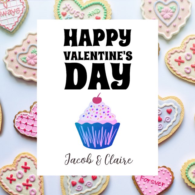 Einfaches Niedliches Herz Happy Valentines Day Cou (Von Creator hochgeladen)