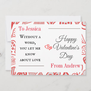 Einfaches Niedliches Herz Happy Valentines Day Cou Feiertagskarte
