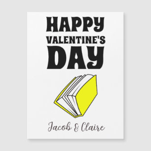 Einfaches Niedliches Herz Happy Valentines Day Cou Magnetkarte