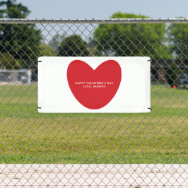 Einfaches niedliches Herz personalisiert Valentins Banner