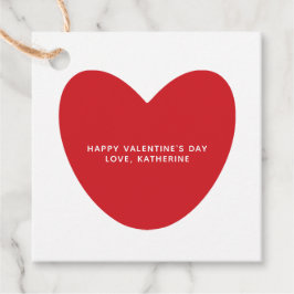 Einfaches niedliches Herz personalisiert Valentins Geschenkanhänger