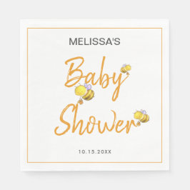Einfaches Niedliches Honey Bee Baby Dusche Party Serviette