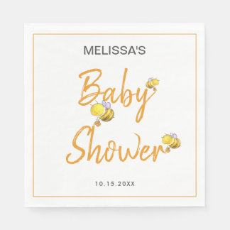 Einfaches Niedliches Honey Bee Baby Dusche Party Serviette