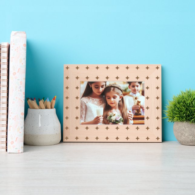 Einfaches Niedliches Vier-Punkte-Sterne-Muster Geätzte Rahmen (Von Creator hochgeladen)