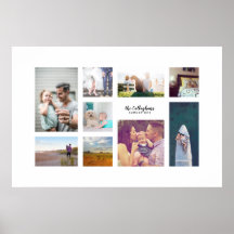 Einfaches Nine Foto Custom Art Print Geschenk