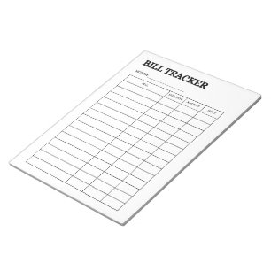Einfaches Notizbuch für die Überwachung von Rechnu Notizblock