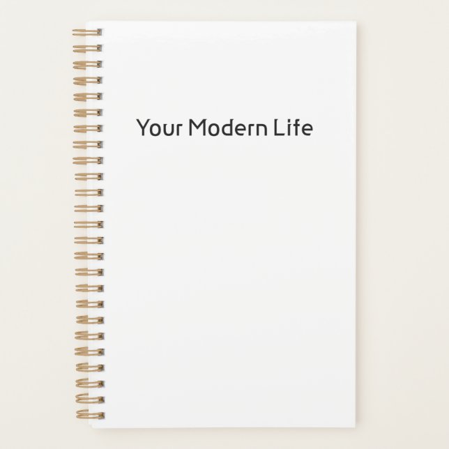 Einfaches Notizbuch/Planer - Ihr modernes Leben Planer (Vorderseite)
