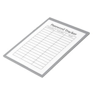 Einfaches Notizbuch zur Passwortverwaltung Notizblock
