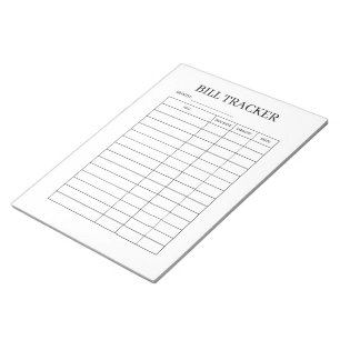 Einfaches Notizbuch zur Überwachung von Rechnungen Notizblock