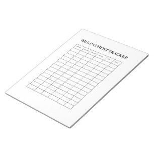 Einfaches Notizbuch zur Überwachung von Rechnungen Notizblock