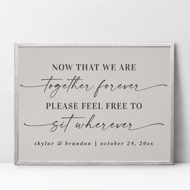 Einfaches Off-White-Seating-Zeichen Poster (Von Creator hochgeladen)