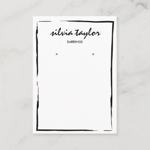einfaches Ohrring-Bild-Logo Visitenkarte