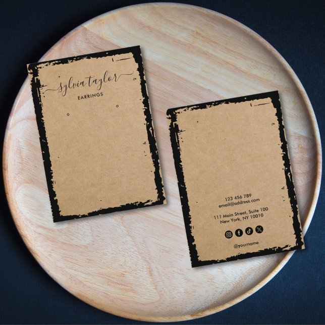 einfaches Ohrring-Rahmen-Display Logo hinzufügen Visitenkarte (Von Creator hochgeladen)
