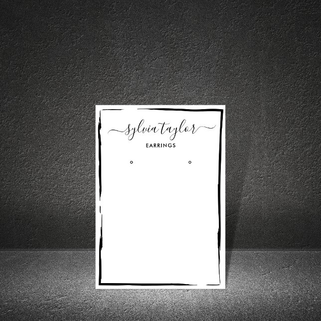 einfaches Ohrring-Rahmen-Display Logo hinzufügen Visitenkarte (Von Creator hochgeladen)