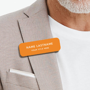 Einfaches Orange Title Safety Button Magnetic