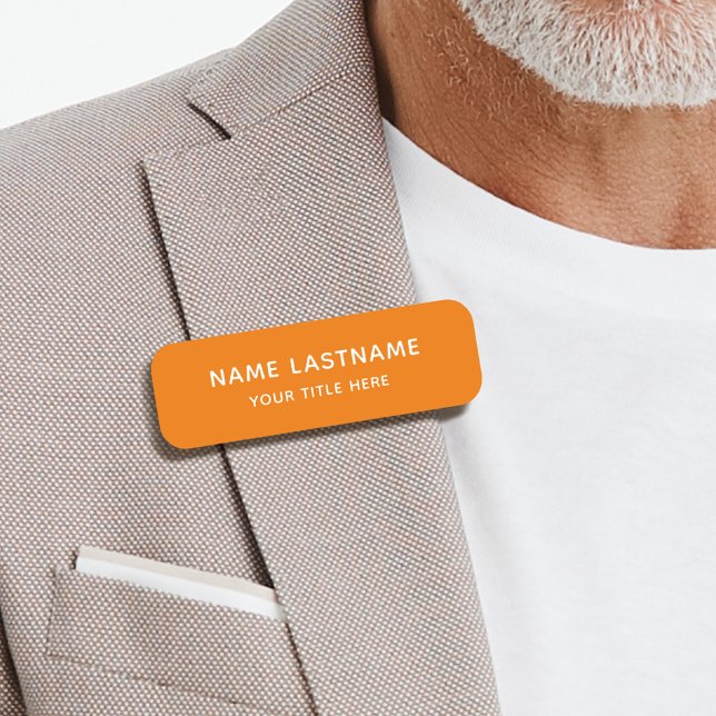 Einfaches Orange Title Safety Button Magnetic (Von Creator hochgeladen)