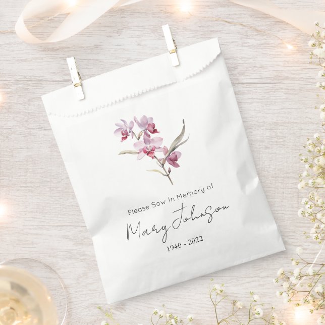 Einfaches Orchideensamen-Päckchen Begräbnis  Geschenktütchen (Ausgeschnitten)