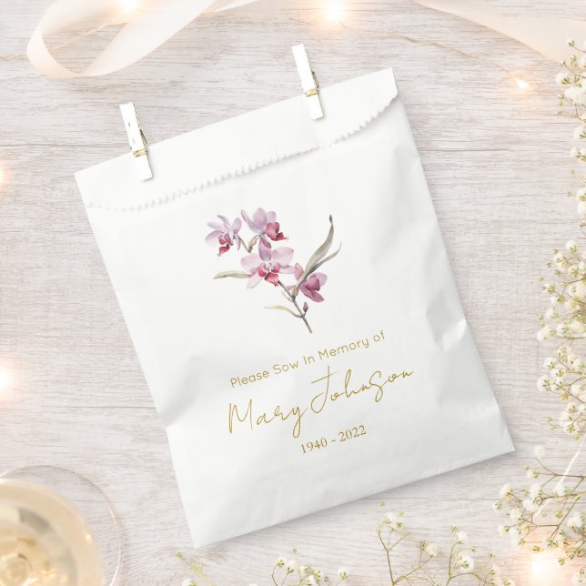 Einfaches Orchideensamen-Päckchen Begräbnis  Geschenktütchen (Ausgeschnitten)